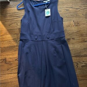 new Boden Navy Sleeveless Dress sz 12